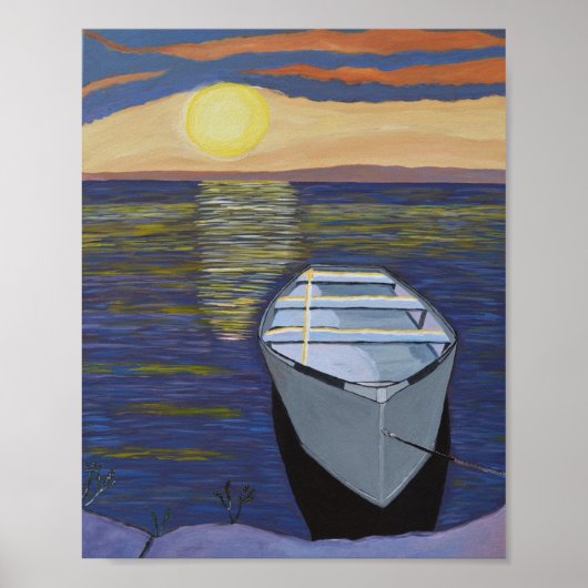 Plakat Boot am Ufer (Vorne)