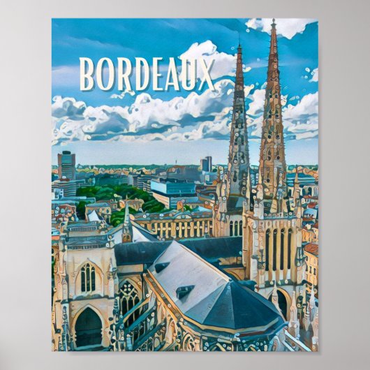 Plakat Bordeaux Foto Vintage (Vorne)