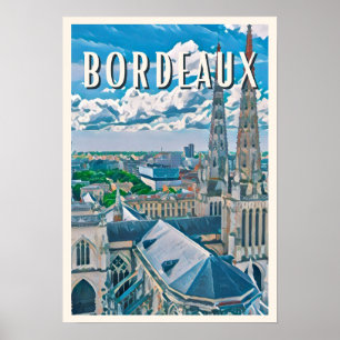 Plakat Bordeaux Foto Vintage