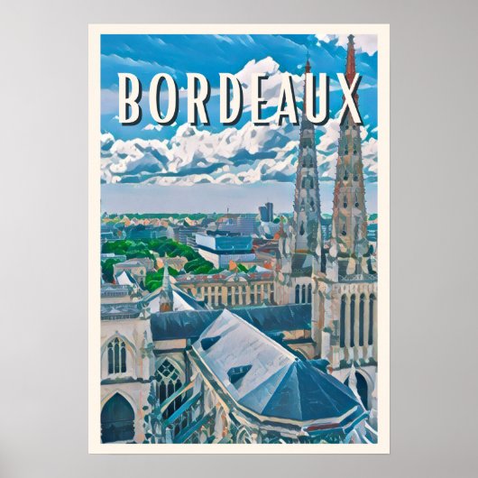 Plakat Bordeaux Foto Vintage (Vorne)