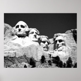 Plakat BW M.Ü.s Rushmore
