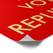 Plakat "CALM UND STIMME FÜR DIE REPUBLIKANER" BEHA (Ecke)