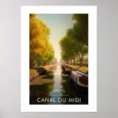 Plakat Canal du Midi - Frankreich - Illustration (Vorne)