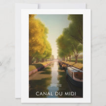 Plakat Canal du Midi - Frankreich - Illustration