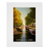 Plakat Canal du Midi - Frankreich - Illustration