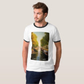 Plakat Canal du Midi - Frankreich - Illustration T-Shirt (Vorne ganz)