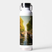 Plakat Canal du Midi - Frankreich - Illustration Trinkflasche (Vorne)