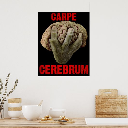Plakat "CARPE CEREBRUM" (Küche)