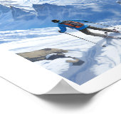 Plakat Chamonix - Frankreich - Mont-blanc illustra (Ecke)