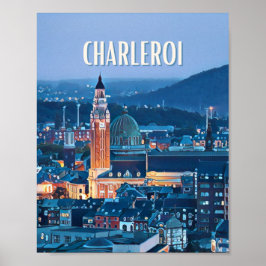 Plakat Charleroi Belgien Foto Vintage