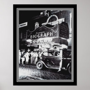 Plakat Chicagos Biograf Theater-ca.1934 B&W