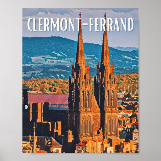 Plakat Clermont-Ferrand Foto Vintage (Vorne)
