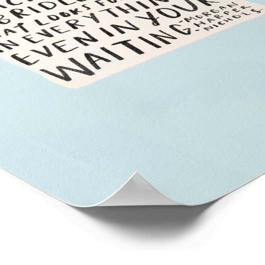 Plakat "Cling to joy" (Ecke)