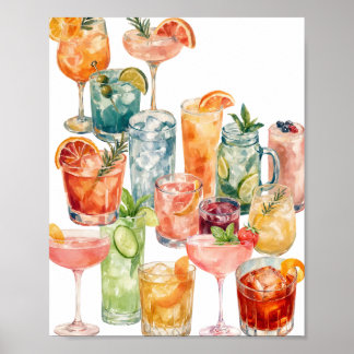 Plakat Cocktails Wohnzimmer Dekoration