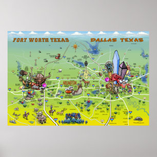 Plakat Dallas Fort Worth
