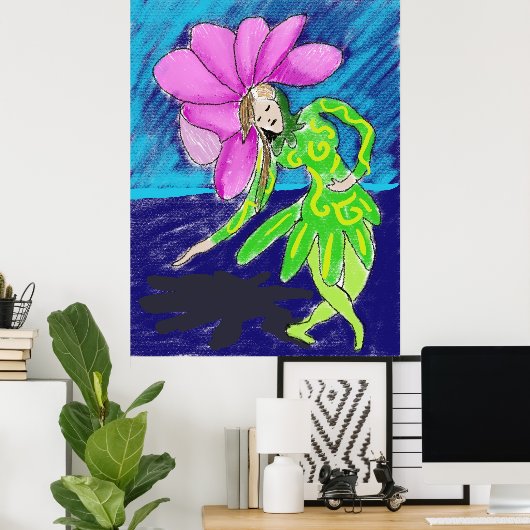 Plakat der Blumenmädchentänzerin (Heimbüro)
