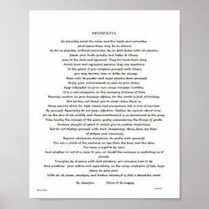 PLAKAT DER DESIDERATA-MAX EHRMANN