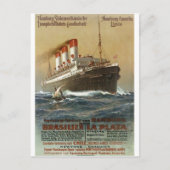 Plakat der Hamburg 1899 - Kreuzfahrtschiff Liner Postkarte (Vorderseite)