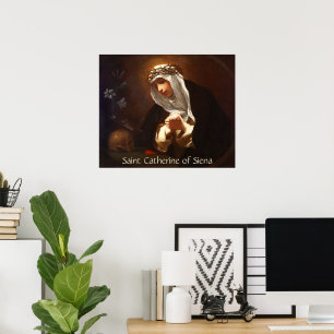 Plakat der hl. Katharina von Siena (Franceschini)