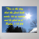 Plakat der Inspirationsbibel - Psalm 118:24 (Vorne)