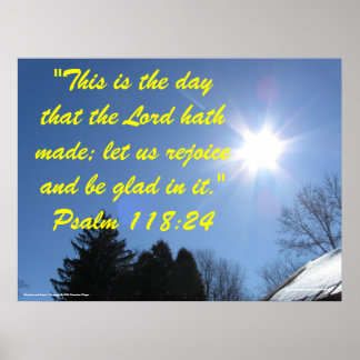 Plakat der Inspirationsbibel - Psalm 118:24
