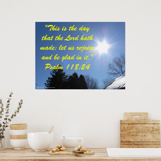 Plakat der Inspirationsbibel - Psalm 118:24 (Küche)