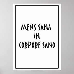 Plakat "der Sana der Männer im corpore Sano"
