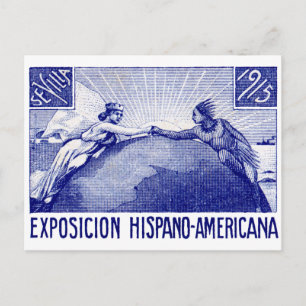 Plakat der spanisch-amerikanischen Ausstellung 191 Postkarte