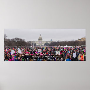 Plakat der Washington DC-Frauen das im März 2017