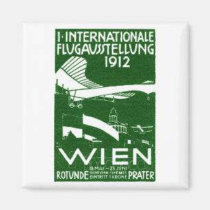Plakat der Wiener Luftfahrtausstellung 1912 Magnet
