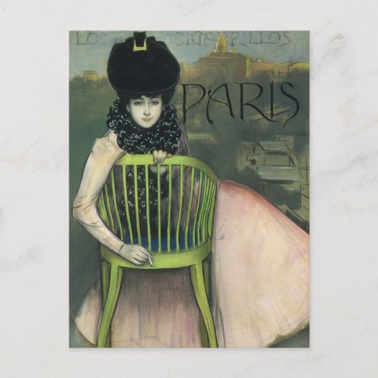 Plakat der Zigaretten Paris Postkarte (Vorderseite)