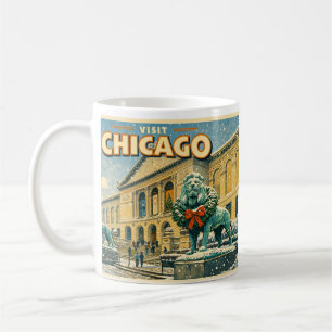 Plakat des Art Institute of Chicago im Winter Kaffeetasse