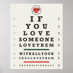 Plakat des Augen-Diagramm-(16 x 20)