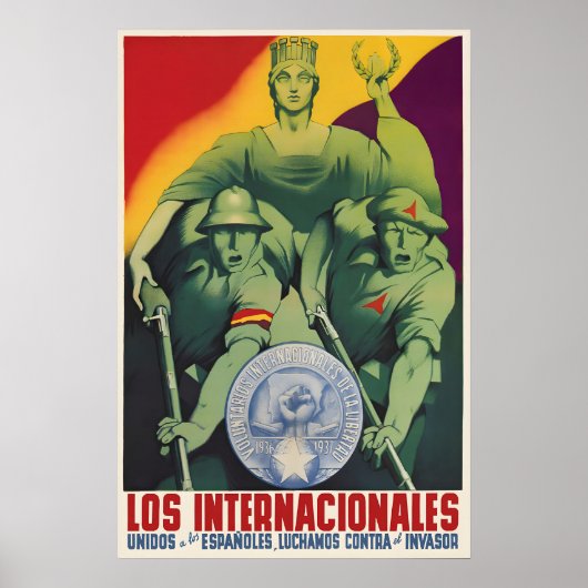 Plakat des Spanischen Bürgerkriegs Internationale  (Vorne)
