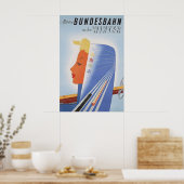 Plakat Deutsche Bahn -Bundesbahn Auch in (Küche)