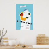 Plakat Deutsche Bahn -Touropa Winter 1959/60 (Küche)