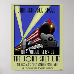 Plakat - Die John Galt Line Reiseposter