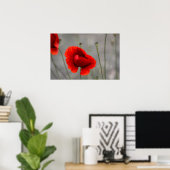 Plakat Die Rote Mohnblume (Heimbüro)