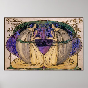 Plakat-Druck: Frühling durch Frances Macdonald Poster