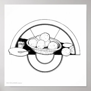 Plakat/Druck: "Geschirr/Pampelmuse " Poster