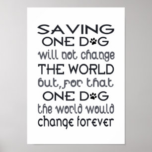 Plakat Einen Hund Retten