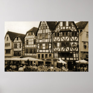 Plakat einer Stadt in Deutschland im Sepia