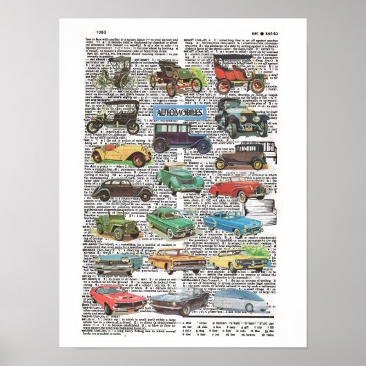 Plakat eines alten Vintage-Autos (Vorne)