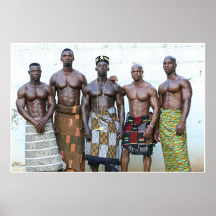 Plakat, en Afrique, fünf Krieger Poster