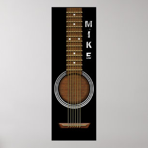 PLAKAT-FAHNE ACOUSITIC GITARREN-12 X 6 POSTER