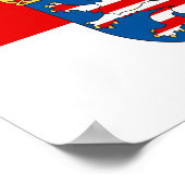 Plakat Flagge Hessen (Ecke)