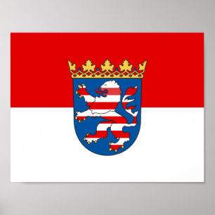 Plakat Flagge Hessen