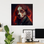 Plakat Frau Fanatsy Dog (Heimbüro)