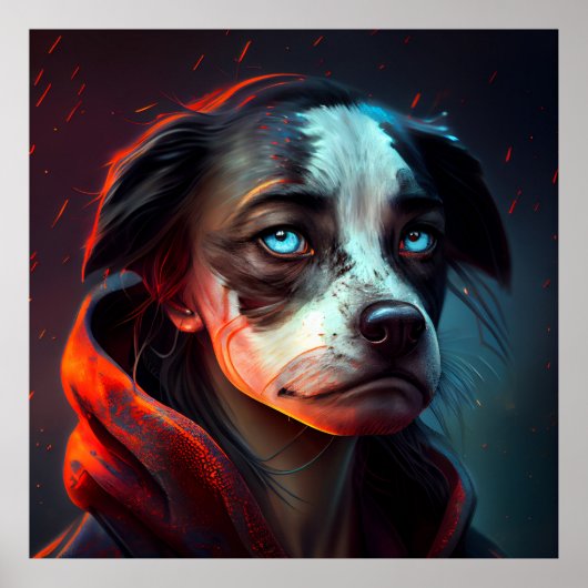 Plakat Frau Fanatsy Dog (Vorne)