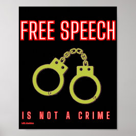 Plakat "FREE SPRECHEN IST KEINE STRAFE"